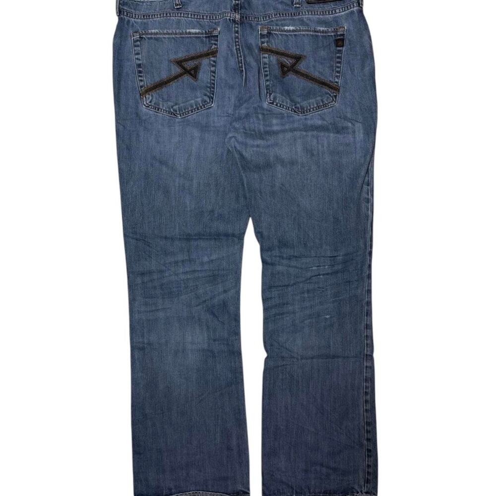 Rr flared blue denim jeans